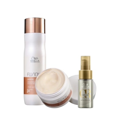 Kit Wella Professionals Fusion Mask Duo Oil (3 produtos)