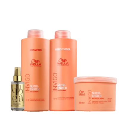 Kit Wella Professionals Invigo Nutri-Enrich & Oil Reflections (4 Produtos)