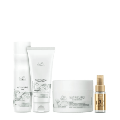 Kit Wella Professionals Nutricurls + Oil Reflections Quarteto (4 Produtos)