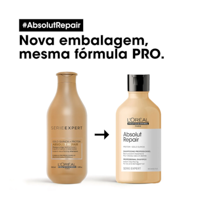 Segunda imagem do produto L'Oréal Absolut Repair Gold Quinoa + Protein - Shampoo 300ml