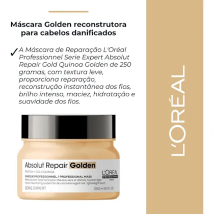 Segunda imagem do produto L'Oréal Professionnel - Absolut Repair Gold Quinoa - Máscara Capilar 250ml