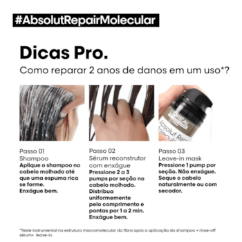 Segunda imagem do produto L'Oréal Professionnel - Absolut Repair Molecular - Shampoo 1,5L