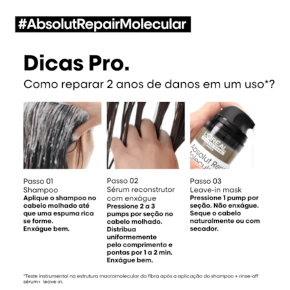 Segunda imagem do produto L'Oréal Professionnel - Absolut Repair Molecular - Shampoo 1,5L
