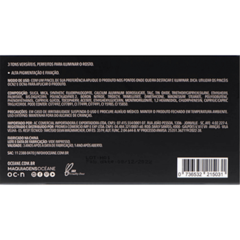 Segunda imagem do produto OCÉANE - EDITION HIGHLIGHY PALETTE ILUMINADORA - 7.2G