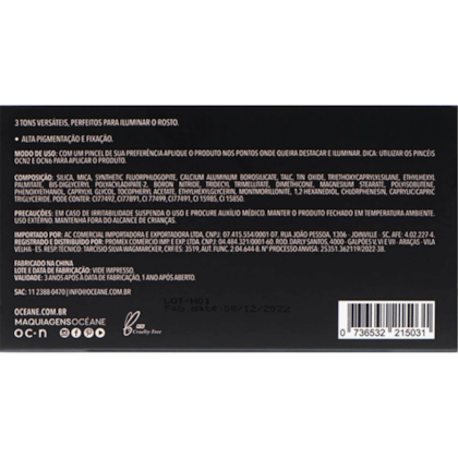 Segunda imagem do produto OCÉANE - EDITION HIGHLIGHY PALETTE ILUMINADORA - 7.2G