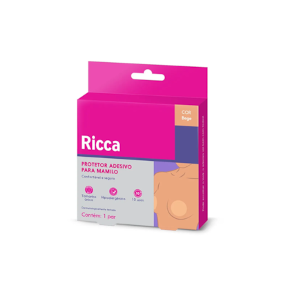 Ricca - Adesivo Para Proteção De Mamilos Reutilizável Bege