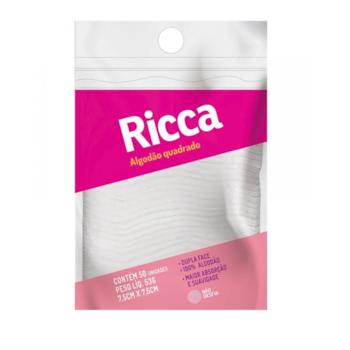 Segunda imagem do produto Ricca - Algodao Quadrado 50 Und