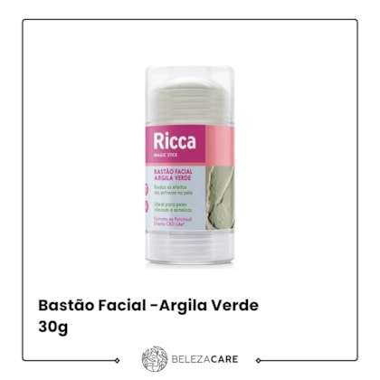 Segunda imagem do produto Ricca - Bastão Facial - Argila Verde 30g