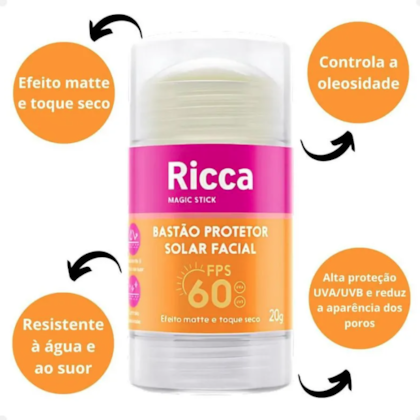 Segunda imagem do produto Ricca - Bastao Protetor Solar Fps60