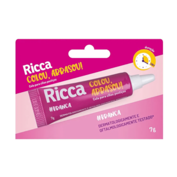 Segunda imagem do produto Ricca Cola Para Cílios Postiços Branca 7g