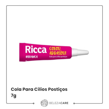 Segunda imagem do produto Ricca - Cola Para Cílios Postiços Branca 7g