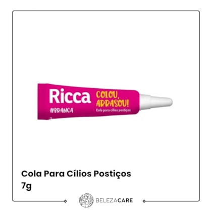 Segunda imagem do produto Ricca - Cola Para Cílios Postiços Branca 7g