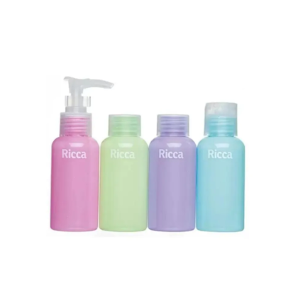 Segunda imagem do produto Ricca Conjunto Com 4 Frascos de Viagem Me Leva Na Mala