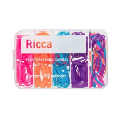 Ricca - Elasticos Coloridos 200pcs Com Case