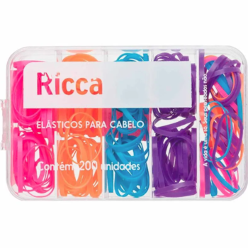Ricca - Elasticos Coloridos 200pcs Com Case