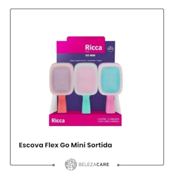 Segunda imagem do produto Ricca - Escova De Cabelo Flex Go Mini Sortida