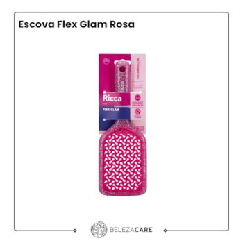 Segunda imagem do produto Ricca - Escova Flex Glam Rosa