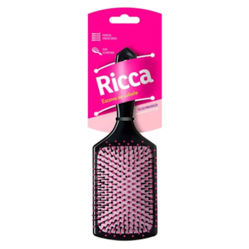 Segunda imagem do produto Ricca Escova Racket Basic Colors - Escova de Cabelo
