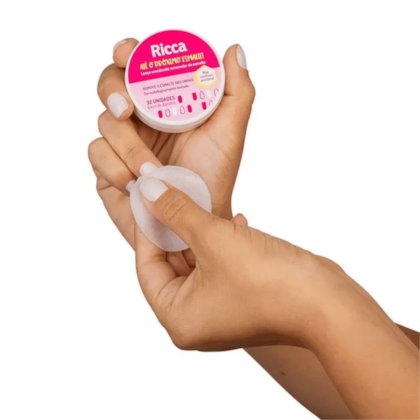 Segunda imagem do produto Ricca - Lenço Umidecido - Removedor de Esmaltes 32un