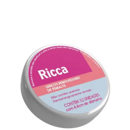 Ricca - Lenço Umidecido - Removedor de Esmaltes 32un