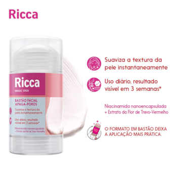 Segunda imagem do produto Ricca - Máscara Facial - Bastão Apaga Poros 30g