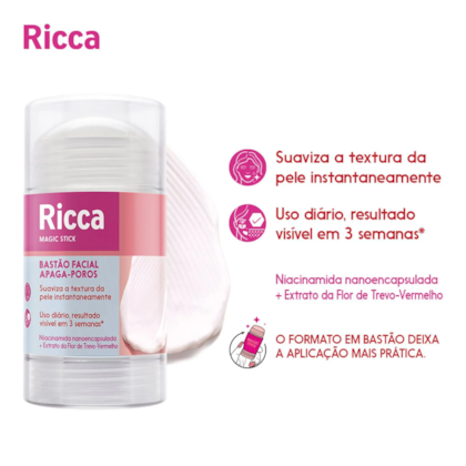 Segunda imagem do produto Ricca - Máscara Facial - Bastão Apaga Poros 30g