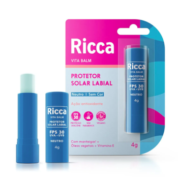 Segunda imagem do produto Ricca - Protetor Solar Labial Neutro Fps30 Display