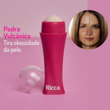 Segunda imagem do produto Ricca - Rolo Facial Super - Pedra Vulcânica para Oleosidade