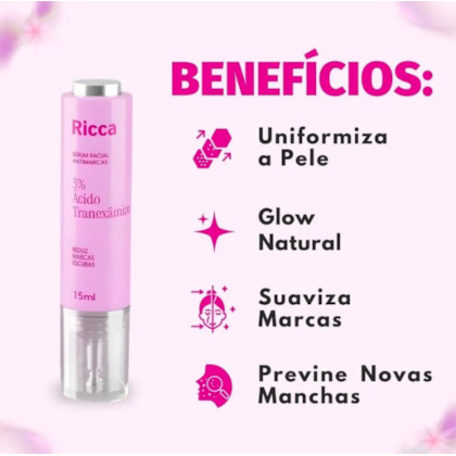Segunda imagem do produto Ricca - Serum Facial Antimarcas Acido Tranexamico 15ml