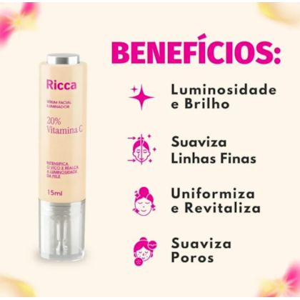 Segunda imagem do produto Ricca - Serum Facial Iluminador Vitamina C 15ml