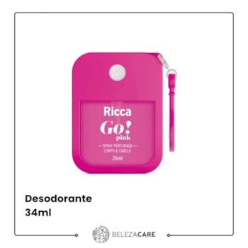 Segunda imagem do produto Ricca - Spray Perfumado Desodorante Colonia Go! Pink 34ml
