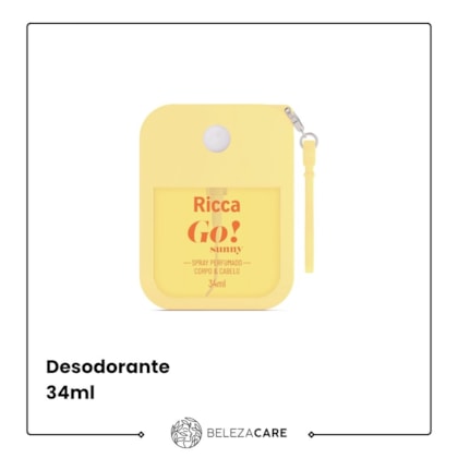 Segunda imagem do produto Ricca - Spray Perfumado Desodorante Colonia Go! Sunny 34ml