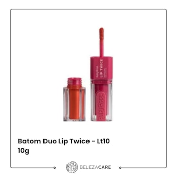 Segunda imagem do produto Ruby Rose - Batom Duo Lip Twice - Lt10 6ml