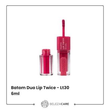 Segunda imagem do produto Ruby Rose - Batom Duo Lip Twice - Lt30 6ml