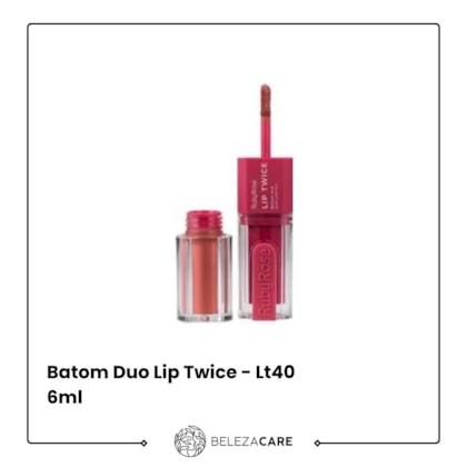 Segunda imagem do produto Ruby Rose - Batom Duo Lip Twice - Lt40 6ml