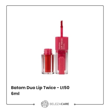 Segunda imagem do produto Ruby Rose - Batom Duo Lip Twice - Lt50 6ml