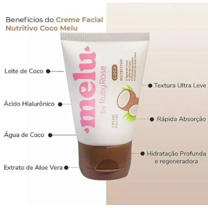 Segunda imagem do produto Ruby Rose Melu - Creme Facial Nutritivo Coco