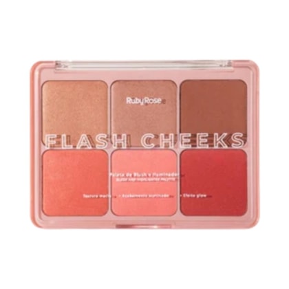 Ruby Rose - Paleta De Blush E Iluminador Flash Cheeks