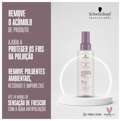 Segunda imagem do produto Schwarzkopf Bc Clean Balance Anti-Polluition Water Tocopherol 150ml