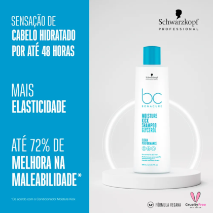 Segunda imagem do produto Schwarzkopf Bc Moisture Kick Glycerol Shampoo 500ml