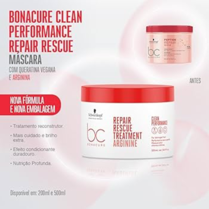 Segunda imagem do produto Schwarzkopf - BC Repair Rescue Arginine Treatment Mask 500ml