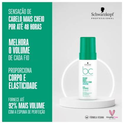 Segunda imagem do produto Schwarzkopf Bc Volume Boost Perfect Foam Creatine - 150ml