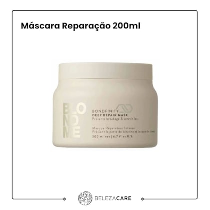 Segunda imagem do produto Schwarzkopf BlondMe Bondfty - Máscara Reparação Prof. 200ml