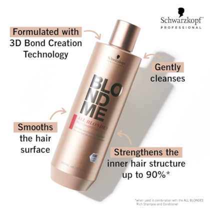 Segunda imagem do produto Schwarzkopf - BlondMe Rich Blondes - Shampoo 300ml