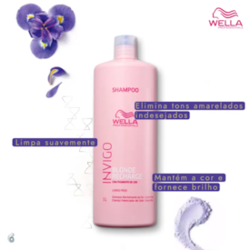 Segunda imagem do produto Wella - Invigo Blonde Recharge - Shampoo Desamarelador 1000ml