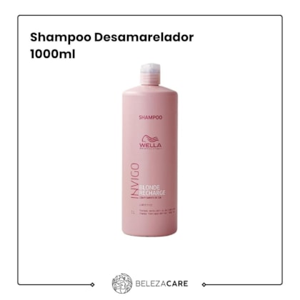 Segunda imagem do produto Wella - Invigo Blonde Recharge - Shampoo Desamarelador 1000ml
