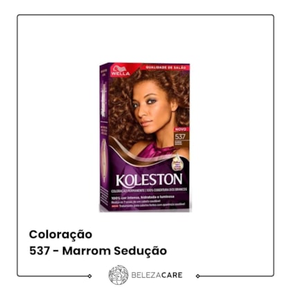 Segunda imagem do produto Wella Koleston Coloração Permanente - 537 - Marrom Sedução