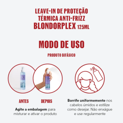 Segunda imagem do produto Wella Professionals BlondorPlex - Leave-in Bifásico Antifrizz 145ml